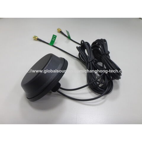 Antenne LTE 2 en 1 à Montage par Vis sur Toit 1-4 dBi avec Câble RG174 et Connecteur SMA