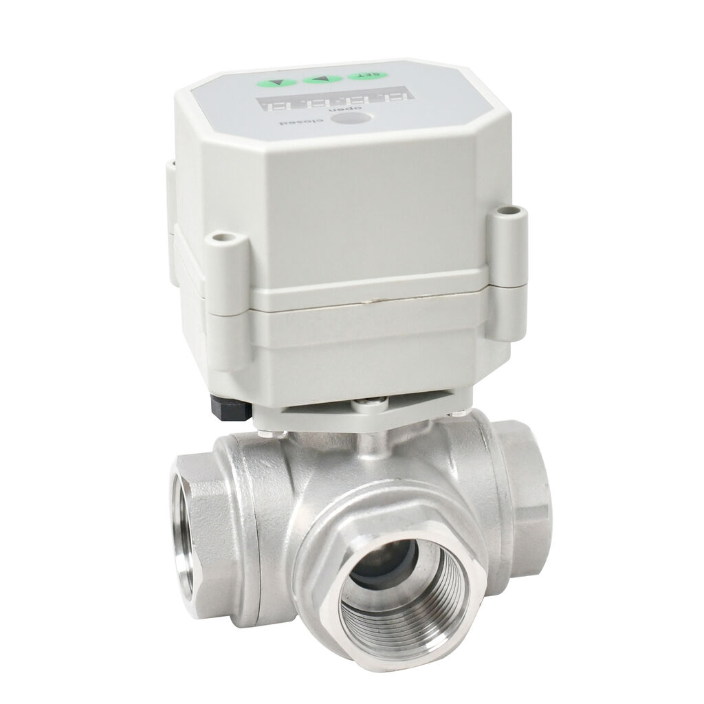 Electric 3-way Timer Flow Valve Dn20 3/4 Inch Ss304 Motorized Electric ...