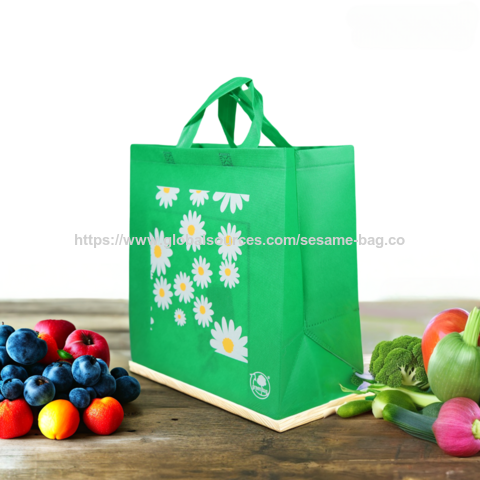 Bolsas de compra de tela tejida de PP personalizadas, bolso tejido duradero y ecológico de PP