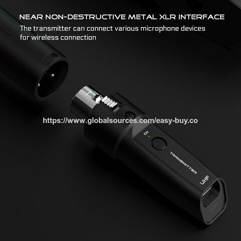 Système de microphone sans fil, émetteur et récepteur pour instruments de musique, portable, pour guitare