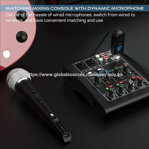 Système de microphone sans fil, émetteur et récepteur pour instruments de musique, portable, pour guitare