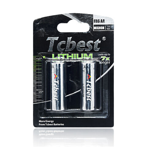 Pile primaire au lithium AA FR6 1.5V 2500mAh 2600mAh 3000mAh FR14505 Li-FeS2