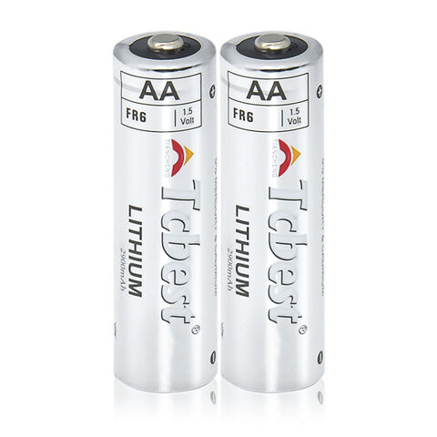 Pile primaire au lithium AA FR6 1.5V 2500mAh 2600mAh 3000mAh FR14505 Li-FeS2