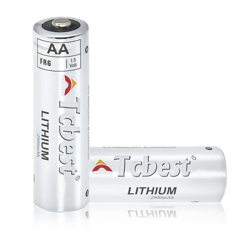 Pile primaire au lithium AA FR6 1.5V 2500mAh 2600mAh 3000mAh FR14505 Li-FeS2