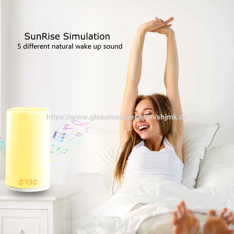 Lampe de Table Intelligente, Lampe de Chevet LED Dimmable RGBW pour Chambres