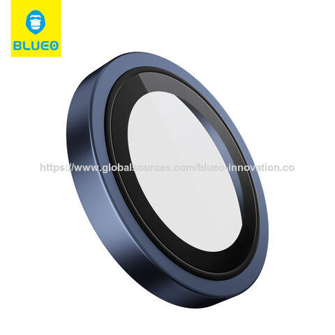 Protector de Lente de Cámara AR para iPhone 16 Pro Max BLUEO, Marco de Aleación de Titanio, Vidrio Templado Ultra Claro