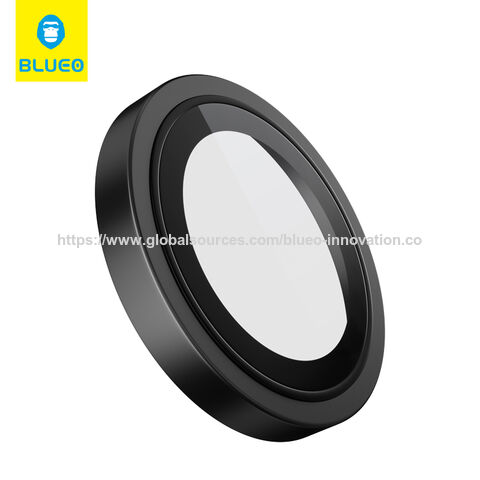 Protector de Lente de Cámara AR para iPhone 16 Pro Max BLUEO, Marco de Aleación de Titanio, Vidrio Templado Ultra Claro