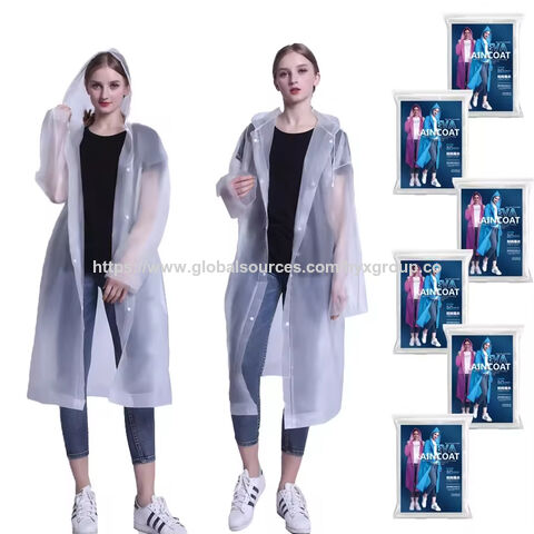 Poncho Desechable Grueso para Adultos Unisex, Impermeable de EVA Portátil para Senderismo y Viajes, Talla Única, Impermeable OEM