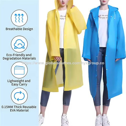 Poncho Desechable Grueso para Adultos Unisex, Impermeable de EVA Portátil para Senderismo y Viajes, Talla Única, Impermeable OEM