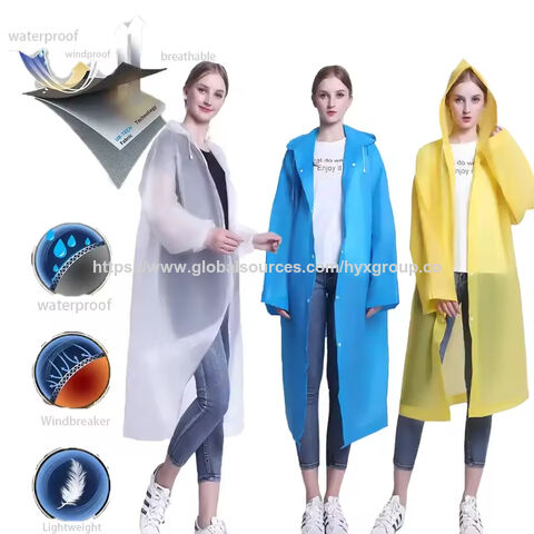 Poncho Desechable Grueso para Adultos Unisex, Impermeable de EVA Portátil para Senderismo y Viajes, Talla Única, Impermeable OEM