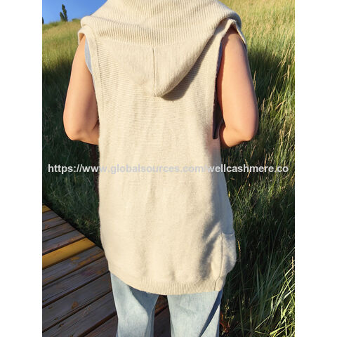 Gilet à Capuche en Cachemire pour Femme