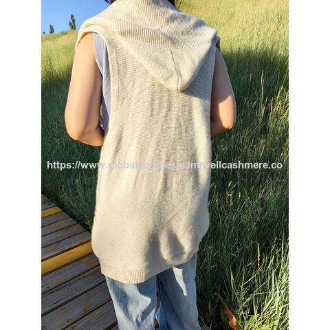Gilet à Capuche en Cachemire pour Femme