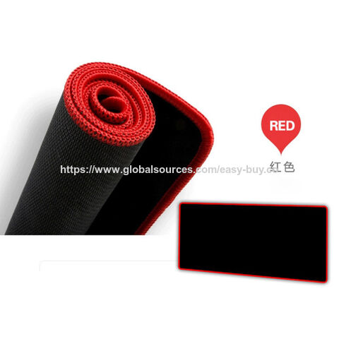 Mouse pad grande de plástico para jogos, espessado, cor sólida, borda de bloqueio, teclas de atalho