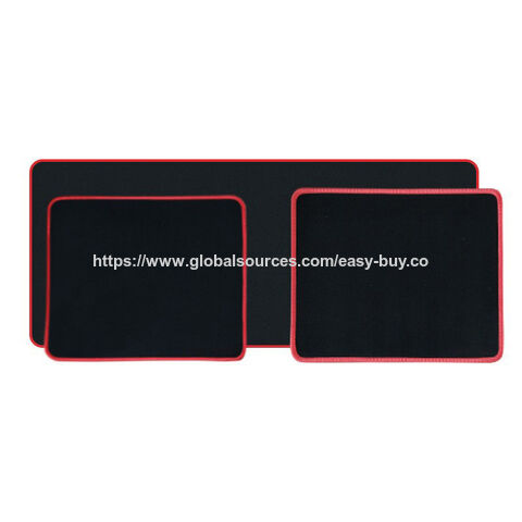 Mouse pad grande de plástico para jogos, espessado, cor sólida, borda de bloqueio, teclas de atalho