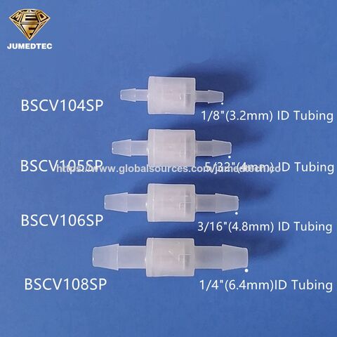 Válvula de Retención de Bola Unidireccional de Plástico OEM 1/8" 5/32" 3/16" 1/4", Material de Goma para Potencia Hidráulica, Válvula de Baja Presión para Agua, Gas y Aceite