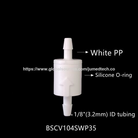 Válvula de Retención de Bola Unidireccional de Plástico OEM 1/8" 5/32" 3/16" 1/4", Material de Goma para Potencia Hidráulica, Válvula de Baja Presión para Agua, Gas y Aceite