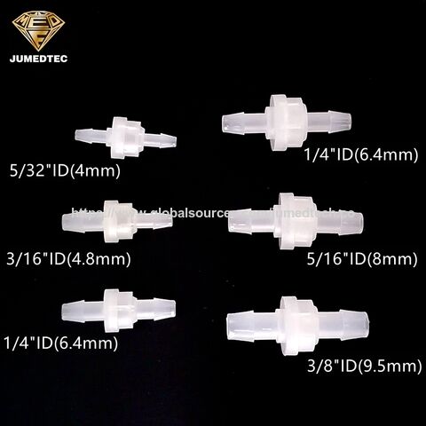 Válvula de Retención de Bola Unidireccional de Plástico OEM 1/8" 5/32" 3/16" 1/4", Material de Goma para Potencia Hidráulica, Válvula de Baja Presión para Agua, Gas y Aceite