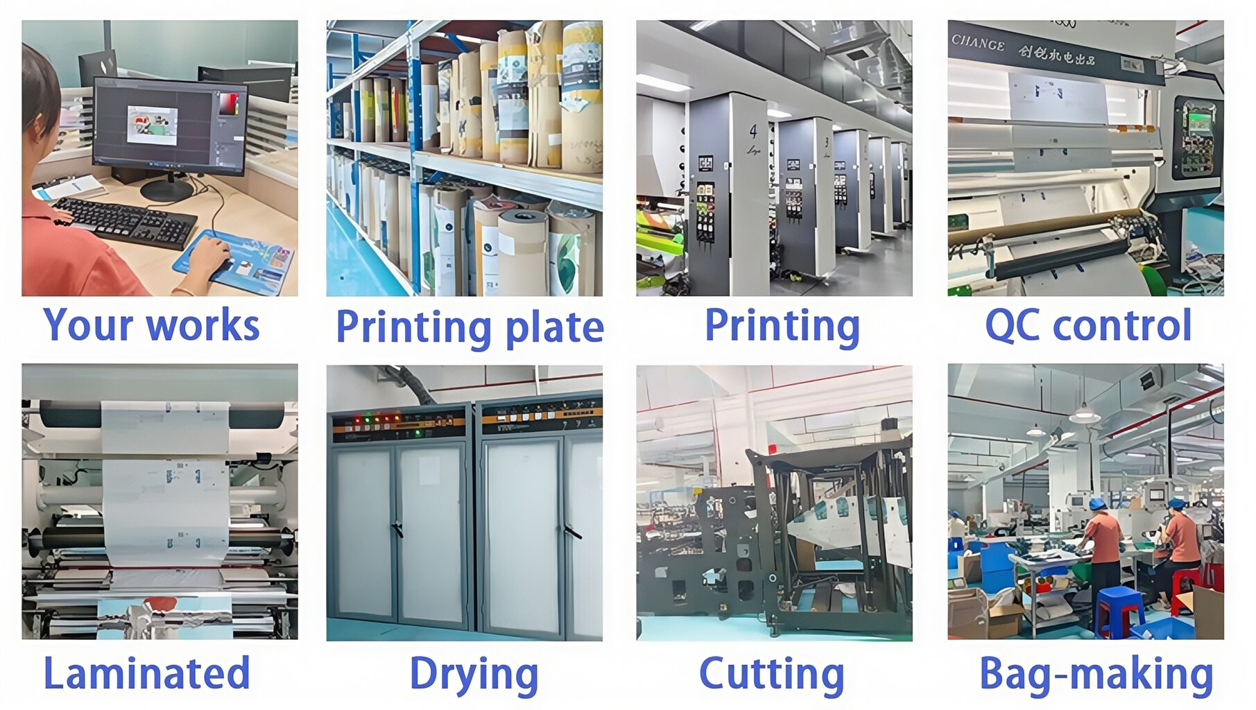 Custom Printed Reusable Plastic Bag With Zipper Square Bottom Stand Up ...