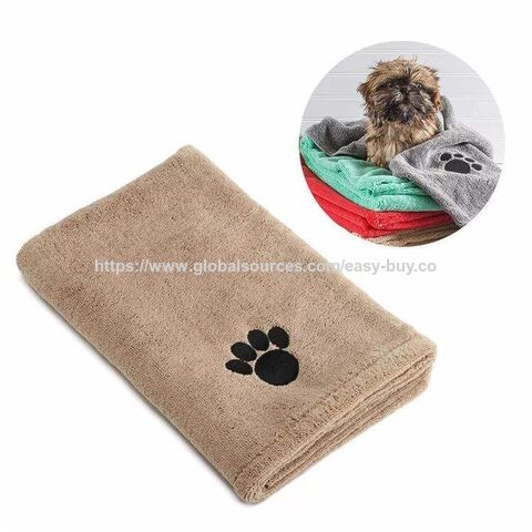 Haustierhandtücher - Heißverkauf Luxus-Mikrofaser-Badetuch für Haustiere, umweltfreundlicher Faser-Trockner mit gesticktem Logo für Katze oder Hund