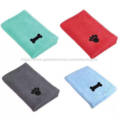 Haustierhandtücher - Heißverkauf Luxus-Mikrofaser-Badetuch für Haustiere, umweltfreundlicher Faser-Trockner mit gesticktem Logo für Katze oder Hund