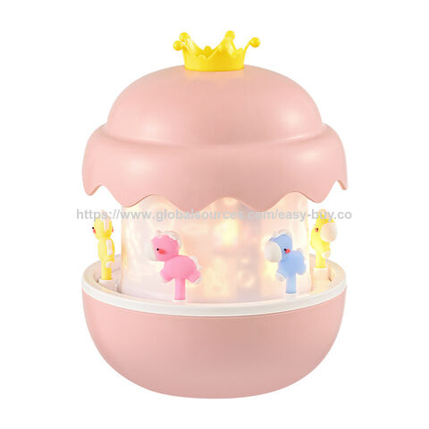 Lámpara de guardería con forma de animal, regulable, con máquina de sonido, lámpara de guardería de dibujos animados