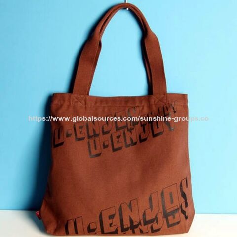 Sac en toile - tissu de coton noir - motif imprimé blanc - sac de courses avec poignée réglable blanche