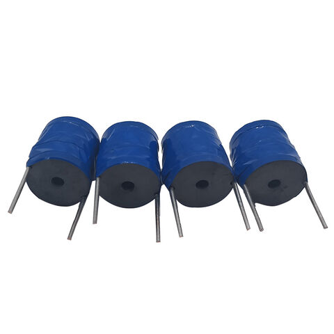 Inductance de puissance de 100 microhenrys, radiale, à trou traversant avec noyau de tambour bombé