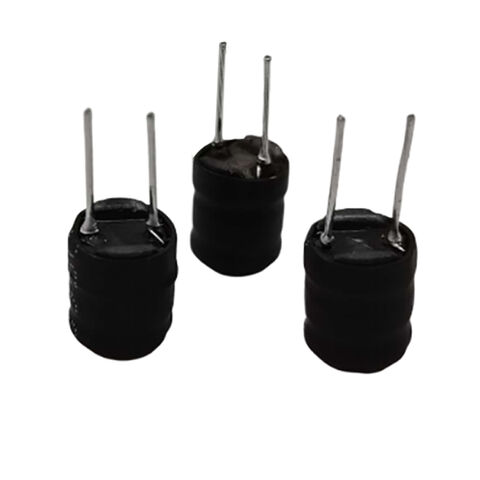 Inductance de puissance de 100 microhenrys, radiale, à trou traversant avec noyau de tambour bombé