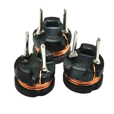 Inductance de puissance de 100 microhenrys, radiale, à trou traversant avec noyau de tambour bombé