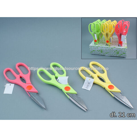 Ciseaux de cuisine multifonction disponibles avec ouvre-bouteille, casse-noix et différentes couleurs - Ciseaux de cuisine industriels