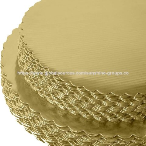 Plateau à gâteau circulaire, carton ondulé, panneau de décoration de gâteau ondulé, joint pour gâteau, plateau intérieur pour gâteau