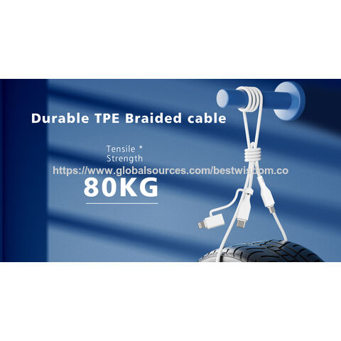 OEM y ODM, cable 2 en 1, USB C a C/MFi Lightning, diseño práctico fácil de usar y transportar. Soluciones de conectividad personalizadas para su negocio.