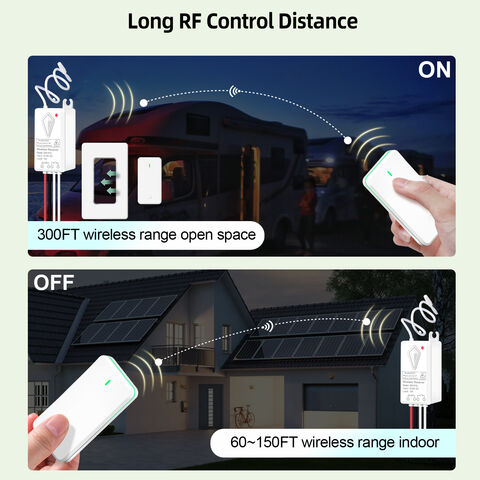 Kit de Interruptor de Control Remoto RF433Mhz Inalámbrico con Receptor Unidireccional de 12V DC, Código de Aprendizaje para Equipos de Tratamiento de Residuos, Corriente Máxima de 10A
