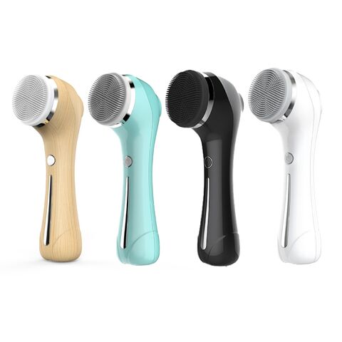 Electric 2-in-1 Silicone Cleanser LED Illuminated Blackhead Exfoliating Skin Tightening Face Brush Home Spa Care Cleansing Brush