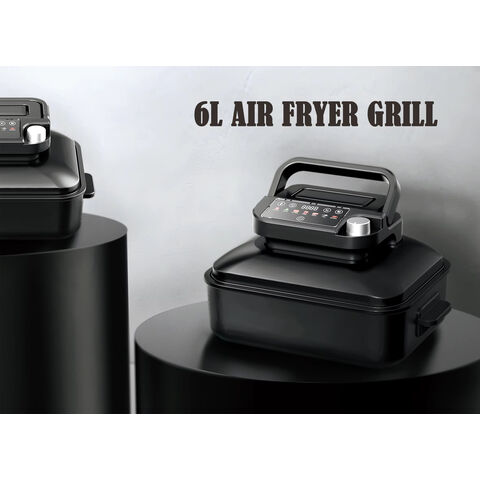 Friteuse à Air Intelligente 7-en-1 de 6 Litres avec Fonction Vapeur, Grill et Four Grille-Pain Numérique - Friteuse/Grill Électrique Sans Huile au Design Innovant pour la Maison