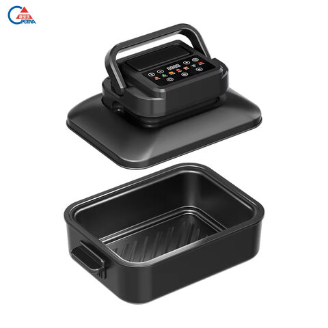 Friteuse à Air Intelligente 7-en-1 de 6 Litres avec Fonction Vapeur, Grill et Four Grille-Pain Numérique - Friteuse/Grill Électrique Sans Huile au Design Innovant pour la Maison