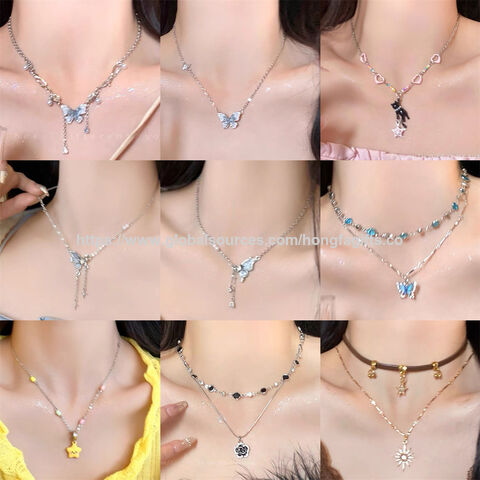 Ensemble Ras du Cou Cascade en Cuir d'Alliage - Collier Superposé Polyvalent pour Styles Avant-Gardistes