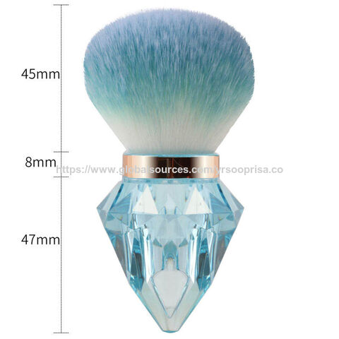 Grosse brosse à poussière pour ongles en diamant portable en gros, outil de nettoyage de poudre acrylique rose frisé, nouvelle arrivée, brosse de maquillage