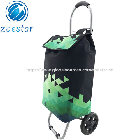 Carro de Compra Plegable Aislado para Supermercado y Lavandería con Ruedas y Rodamientos - Carrito de Mano