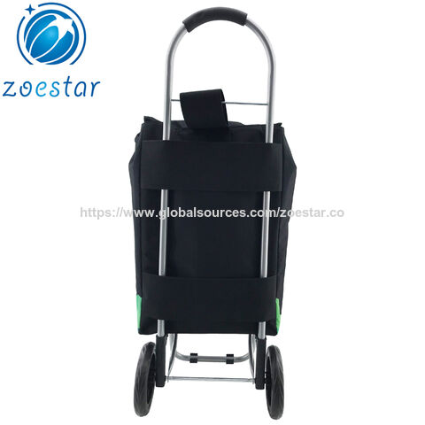 Carro de Compra Plegable Aislado para Supermercado y Lavandería con Ruedas y Rodamientos - Carrito de Mano