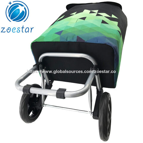 Carro de Compra Plegable Aislado para Supermercado y Lavandería con Ruedas y Rodamientos - Carrito de Mano