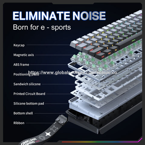 ONIKUMA G69 Teclado Mecánico 65% con Eje Magnético y Teclas Macro Programables para Control de Juego Mejorado