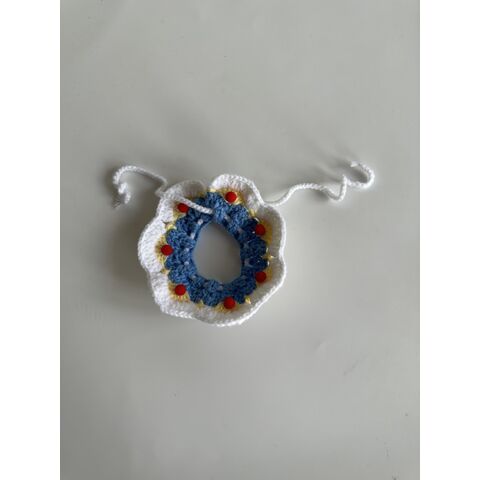 Nuevo Lindo Perro Gato Tejido a Mano Flor Babero Mascota Bandana