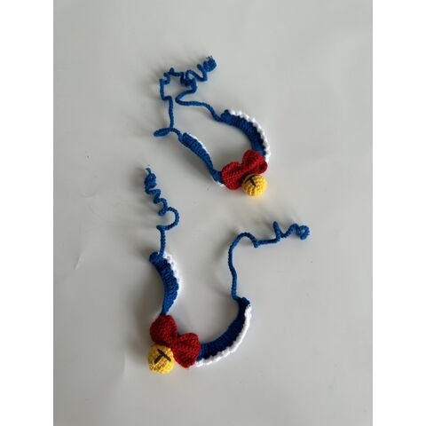 Collar tejido para perro y gato, accesorios para mascotas, flor de lana para el cuello, pajarita, toalla para la saliva del perro