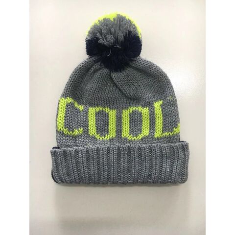 Gorro de Invierno de Jacquard Acrílico al por Mayor con Borla, Logotipo Bordado Personalizado y Forro Polar - Gorro de Punto con Dobladillo