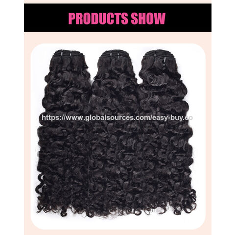Human hair wigs Brazilian hair bundle Burmese curly real hair curtain