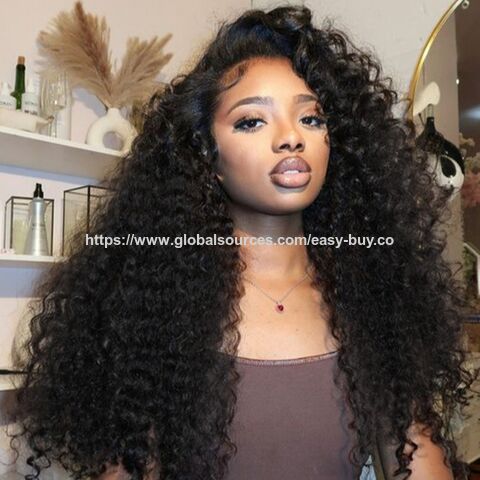 Human hair wigs Brazilian hair bundle Burmese curly real hair curtain