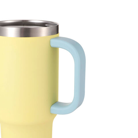 473 ml (16 oz) Doppelwandiger, vakuumisolierter Becher mit 2-in-1 Deckel und Griff
