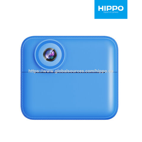 Kamera Cetak Instan Anak-Anak HIPPO dengan Game Bawaan, MP3, Mikrofon, Game Anak-Anak, Lensa Ganda, Layar IPS Besar 2.4 inci