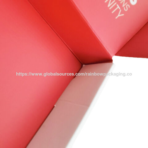 Boîte de Présentation en Carton Ondulé Pliable avec Logo Personnalisé et Impression Arc-en-ciel pour Emballage